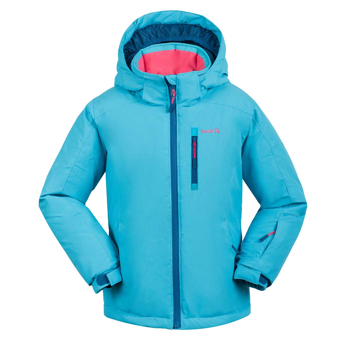 Kamik Aura Jacket Girls' in Cyan Mykonos